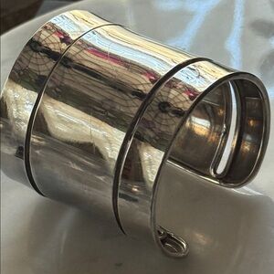 Stylish Wide 925 Silver Cuff Bracelet